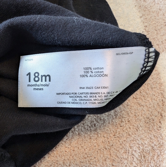 Carter's Skeleton Halloween Romper, 18m - Picture 6 of 6